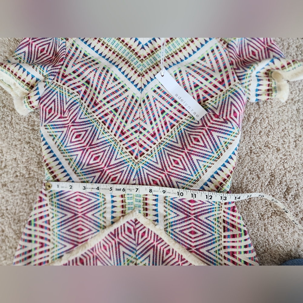 Adelyn Rae Multicolor Geometric Pattern Short Dress - Picture 10 of 15